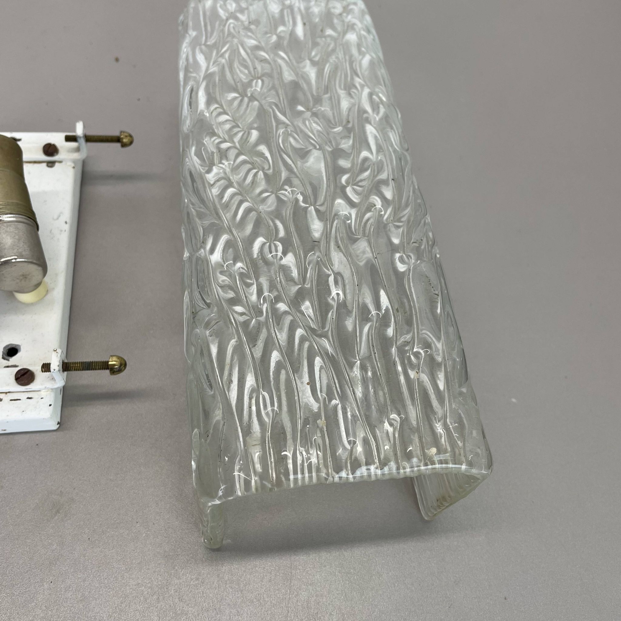 cubic Hollywood Regency Ice Glass Wall Light Made by Kalmar Lights, 1960s