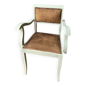 Water green wooden armchair