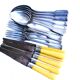 Art Deco cutlery, spoons, forks and table knives.