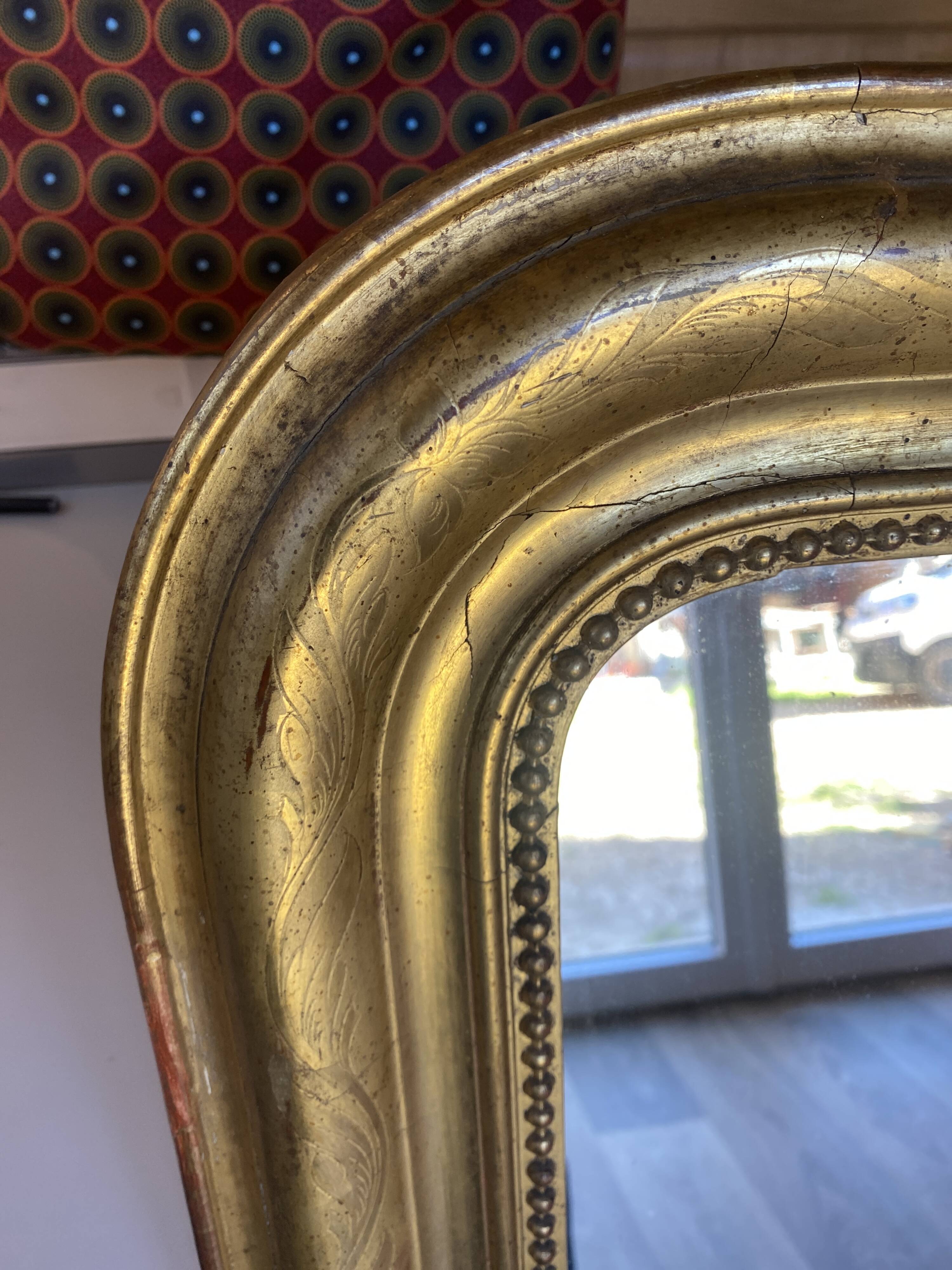 Louis Philippe gold mirror 109x78