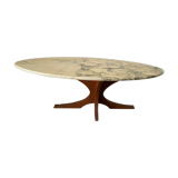 Vintage vintage coffee table oval marble tray 60/70