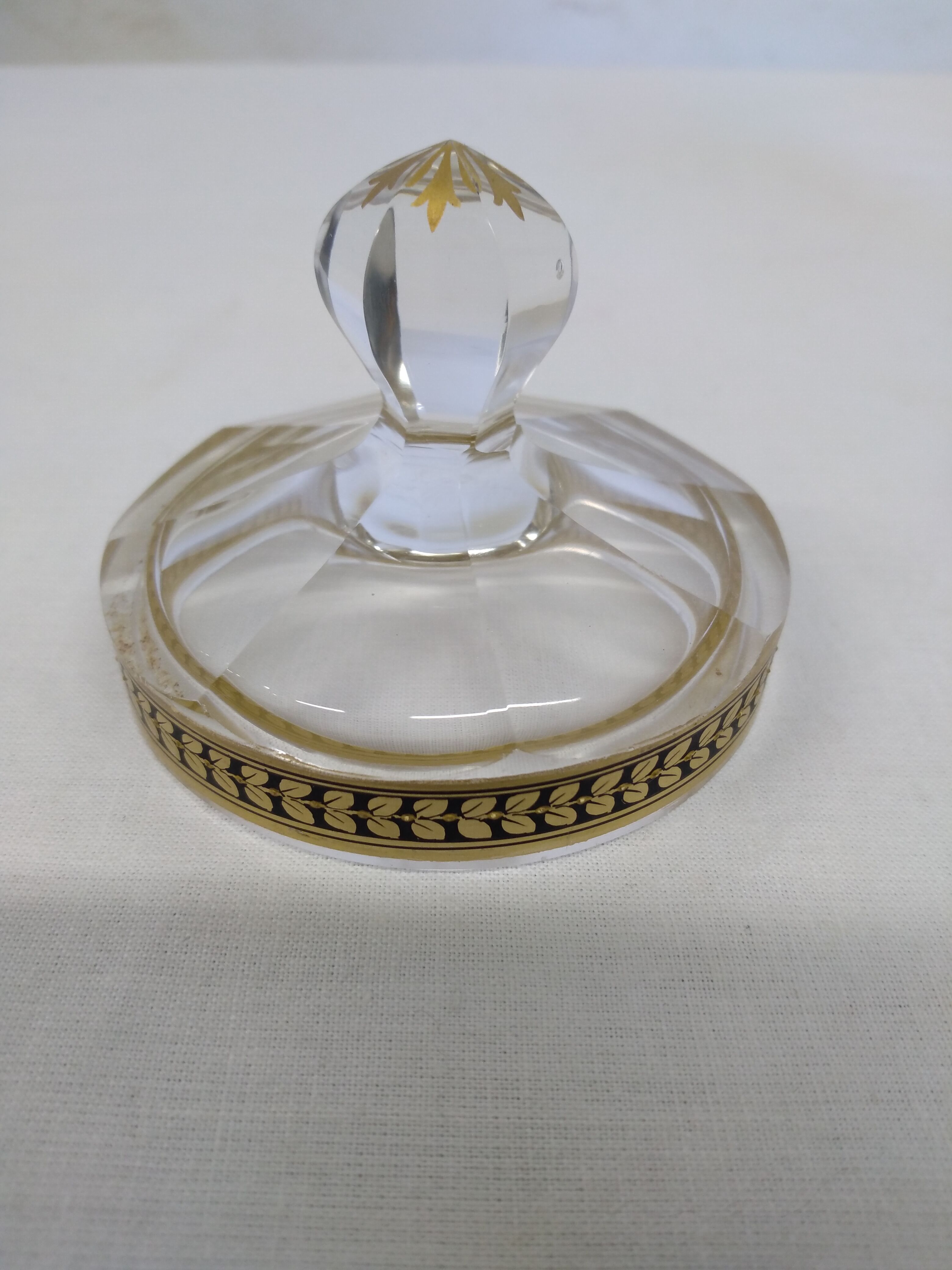 Glass candy/sugar bowl