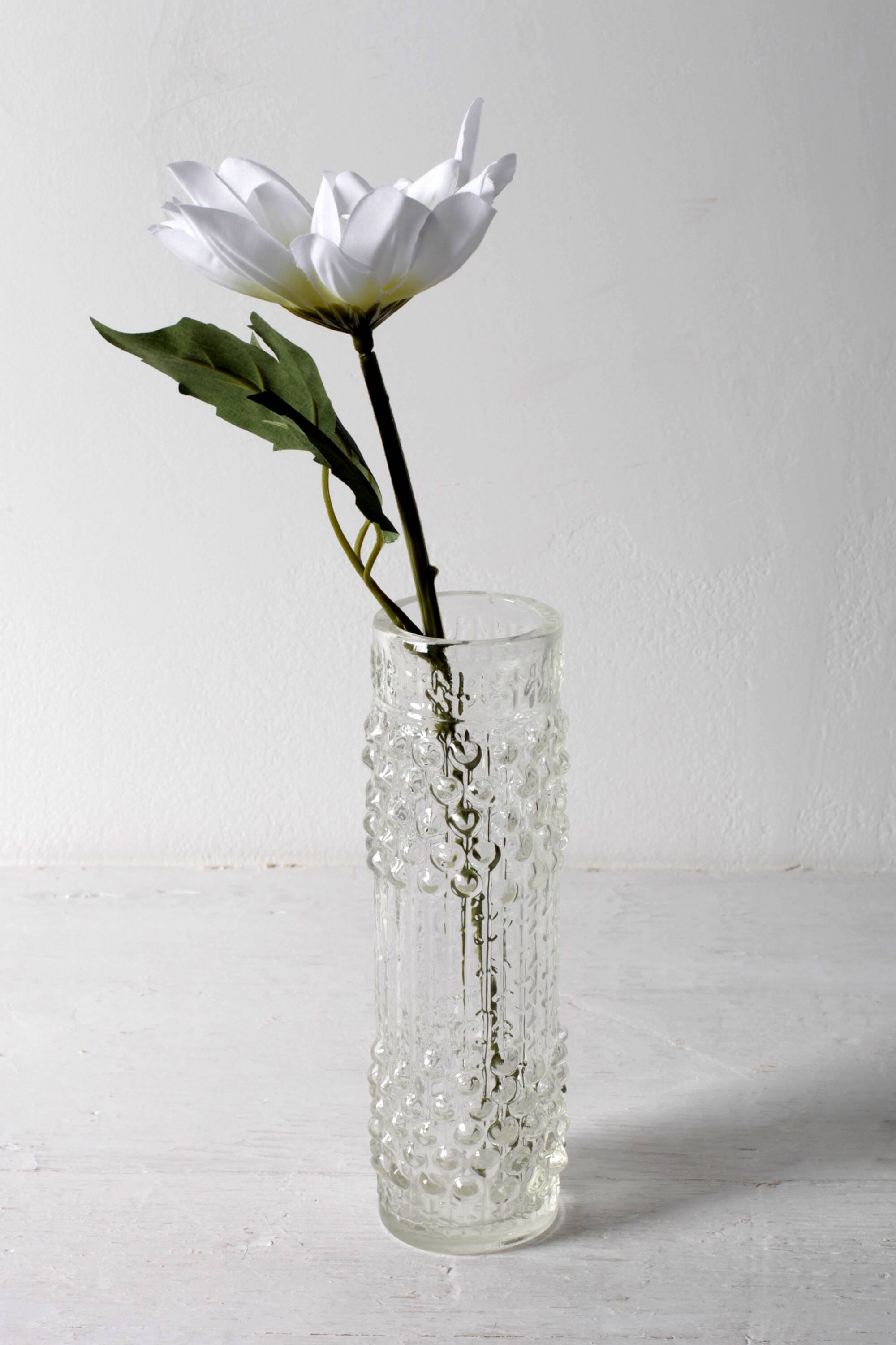 Vintage Pressed Glass Vase: CandleWax Design by František Pečený / 1972