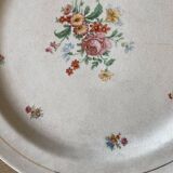 Medium pie dish Labrut Grigny model small flowers.