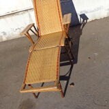 Rattan chaise longue