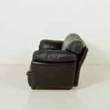 Poppy 2-seater leather sofa by Tito Agnoli for Poltrona Frau, 1970s