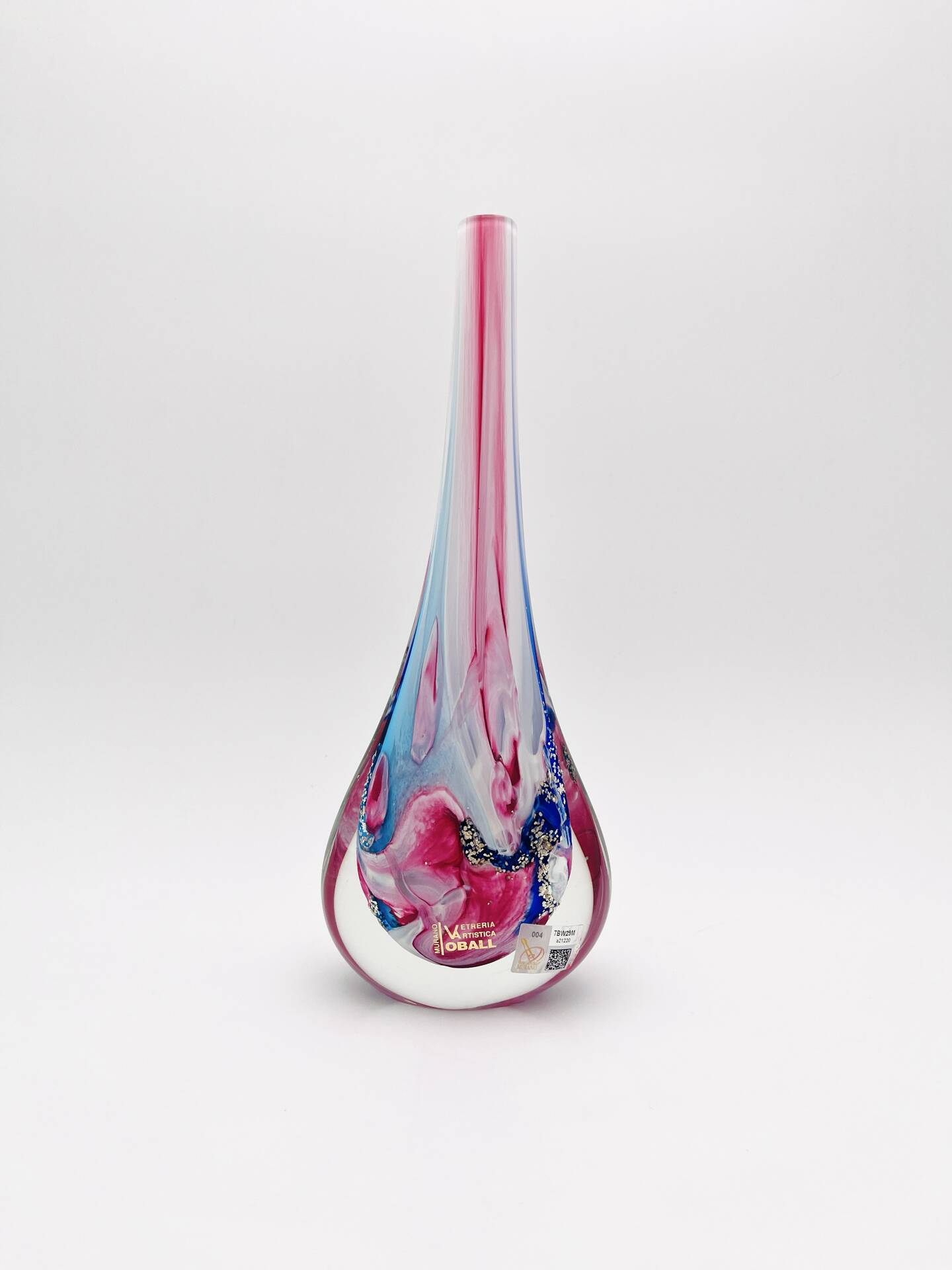 Oball Murano Vase - Sommerso - 24k Gold - Labeled - H30cm/1.17kg