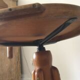 Swivel wooden armchair