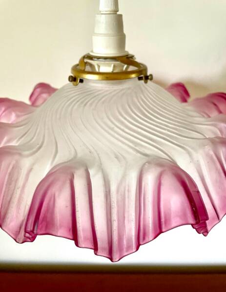 Pink draped suspension