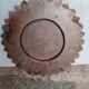 Carved wood sun mirror 40cm silver ep 1960