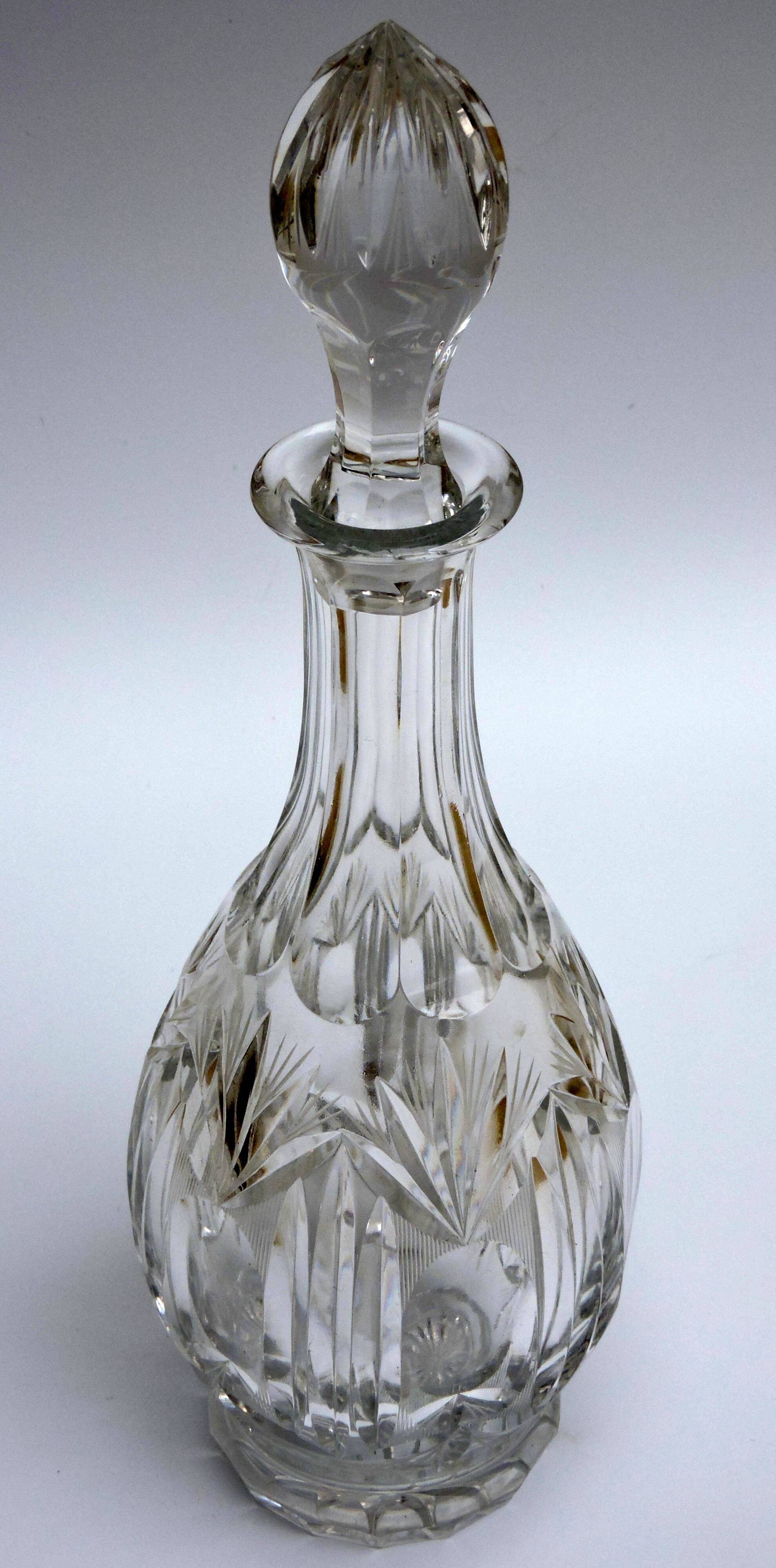 Decanter bohemian crystal wine diamond size capacity 1.1 liter