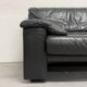 3-seater sofa by Durlet Belgium | Vintage black leather postmodern design |