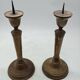 Pair of antique bronze candelabras
