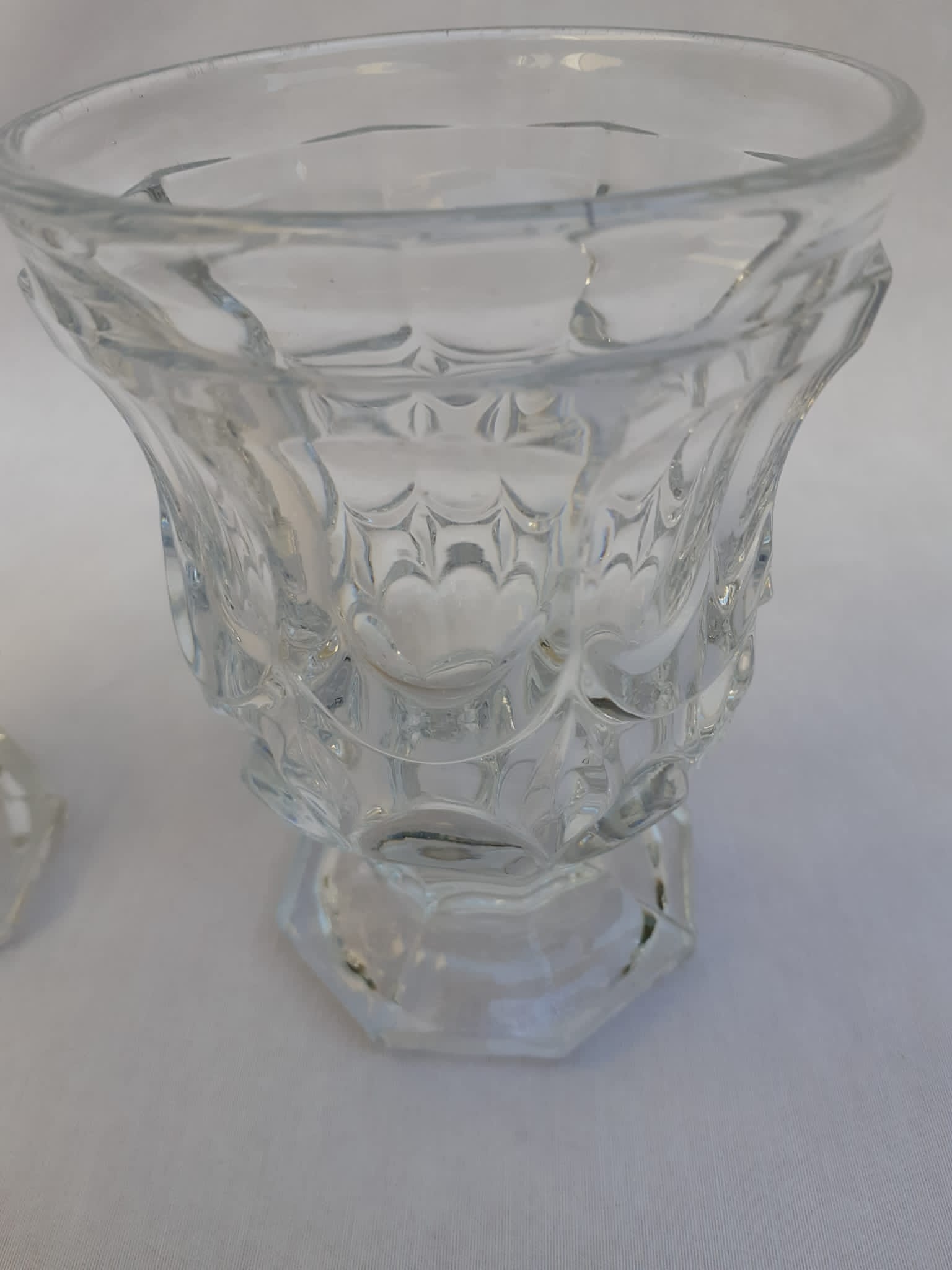 Two crystal vases