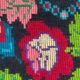 Vintage carpet in Romanian wool floral design and brown leaves 263x146cm