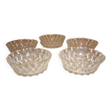 Mont blanc cups in pressed molded glass