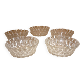 Coupelles Mont blanc en verre moulé pressé