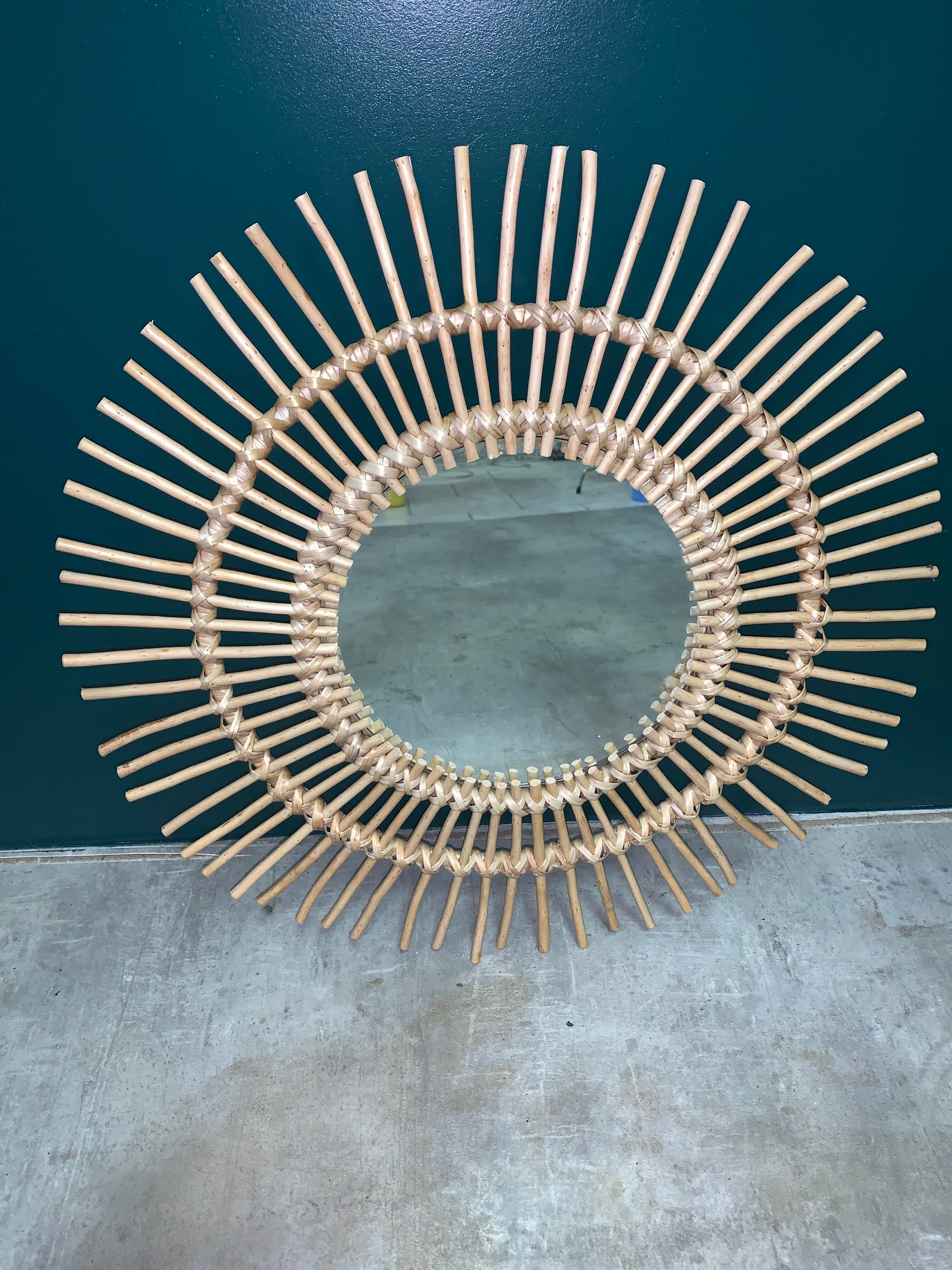 Mirror sun rattan 56cm