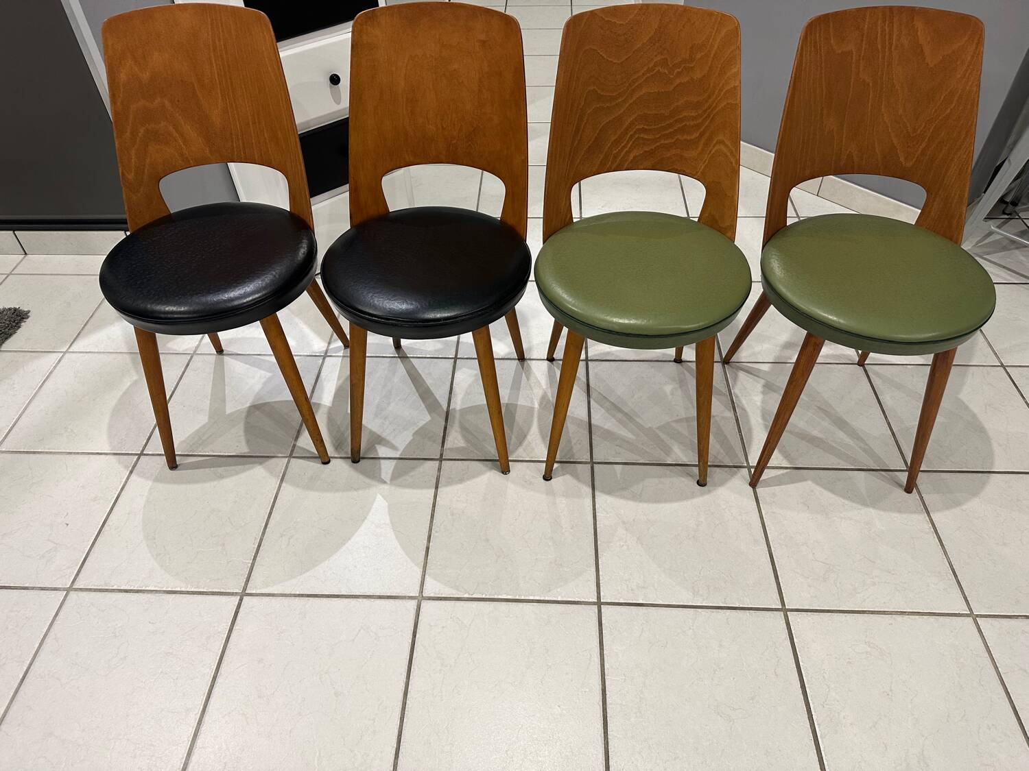 Set of 4 Baumann Mondor Bistro Chairs 1960