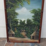 Vintage canvas painting