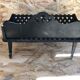 Old fireplace fireplace openwork grid cast iron black + removable plate vintage
