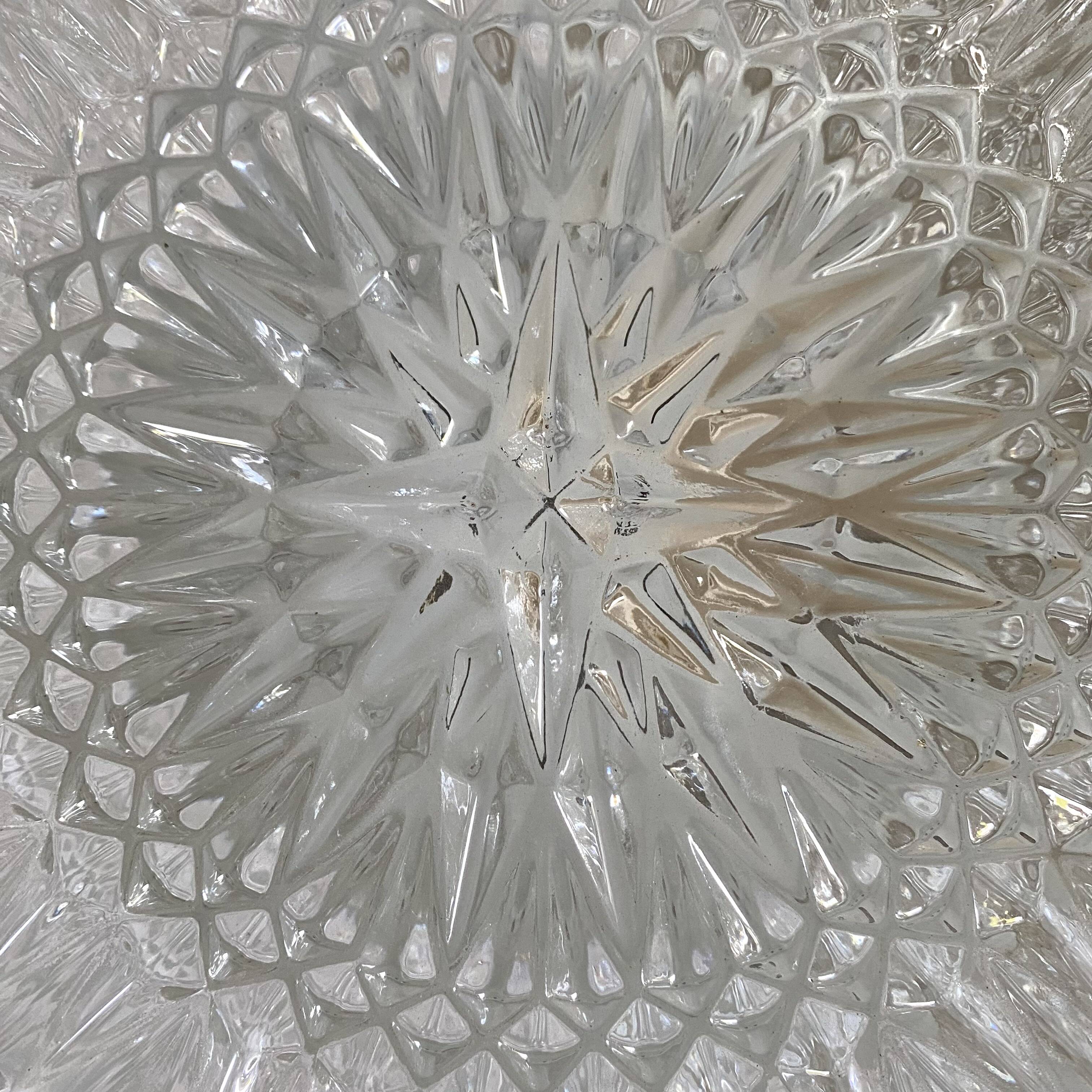 Pair of vintage glass ceiling lights