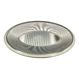 Oval stainless steel serving platter/ Tray by Jean Couzon Goldsmith - New