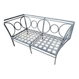 20th century outdoor iron bench
