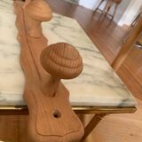 Wooden coat rack with 3 hooks