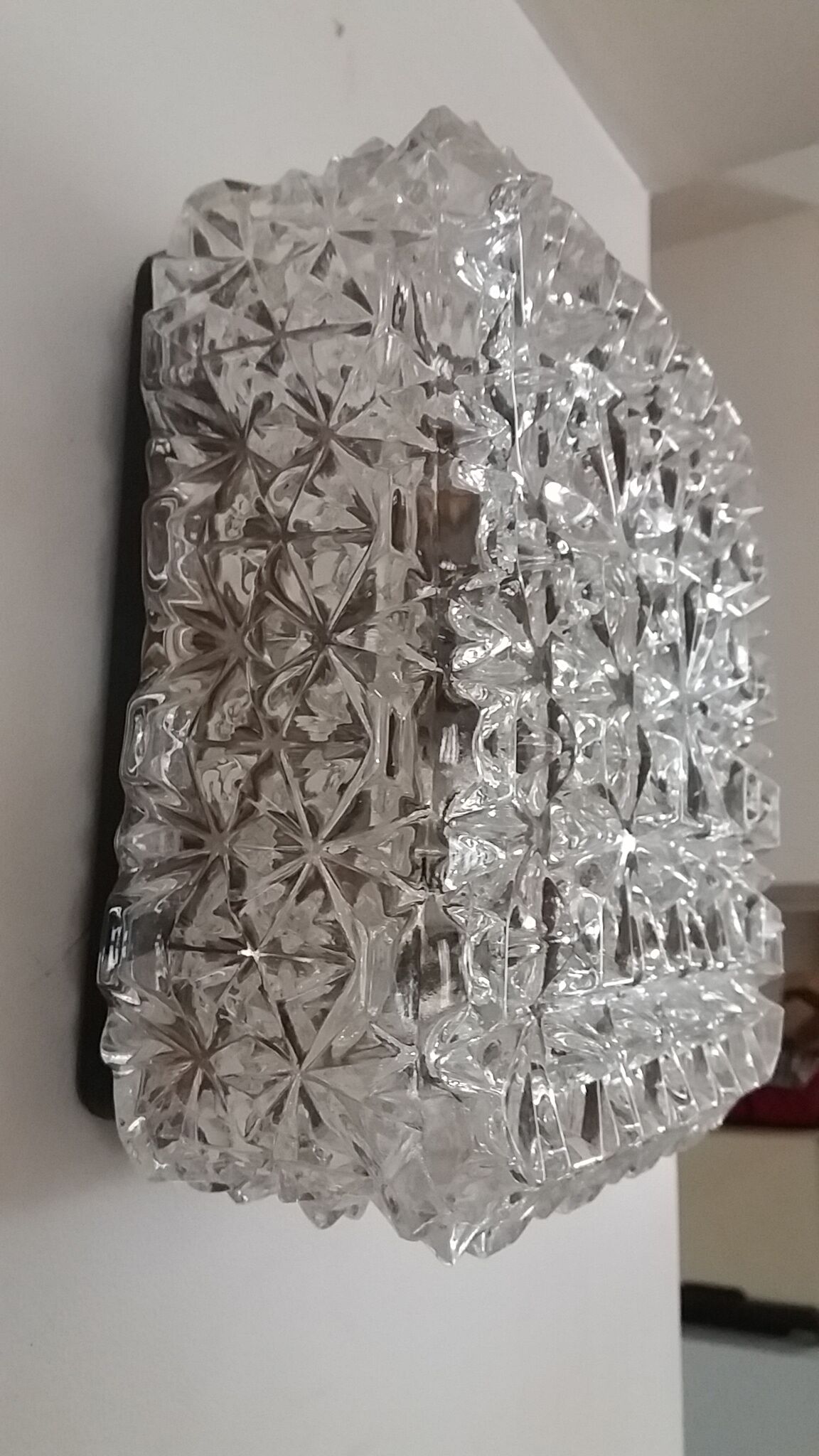 Square glass ceiling light