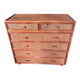 Vintage woven rattan chest of drawers — 6 drawers