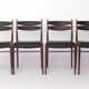 Set of 4 Vintage Teak Dining Chairs, 1960s German Mid-Century Modern, Black