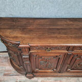Half-moon style half-moon style sideboard Renaissance in solid walnut around 1850