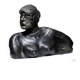 Buste de femme en céramique, XXème s.