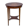 Pedestal table in marquetry