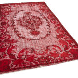 Handmade unique anatolian 1980s 168 cm x 277 cm red rug