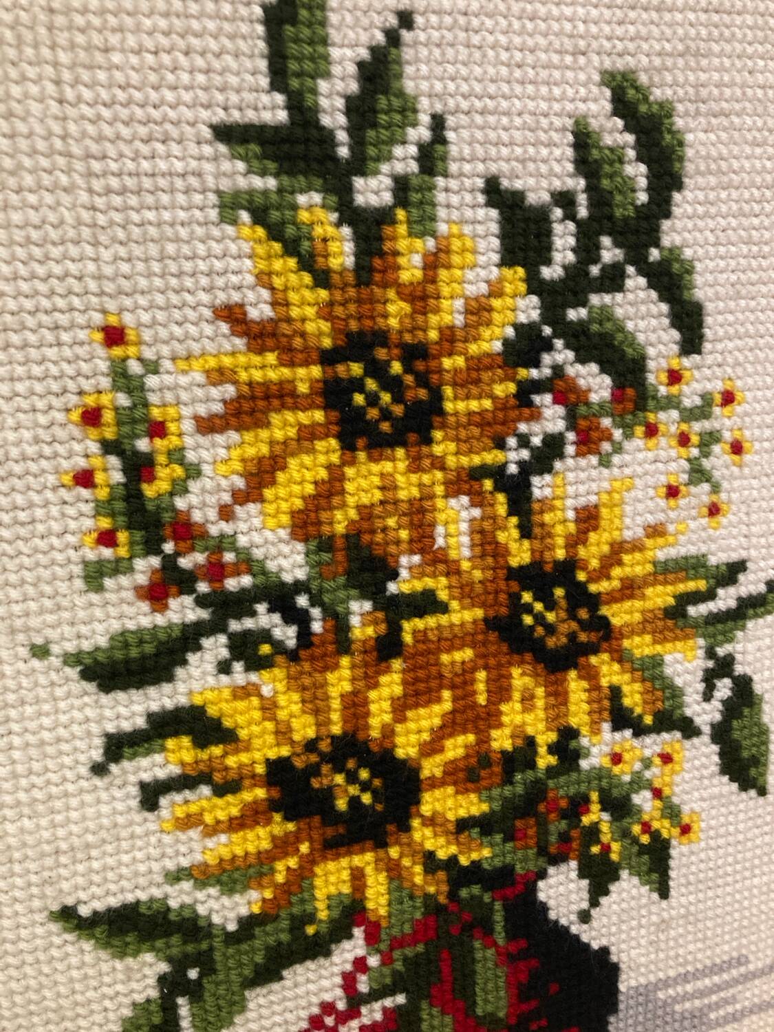 Canevas bouquet de fleurs