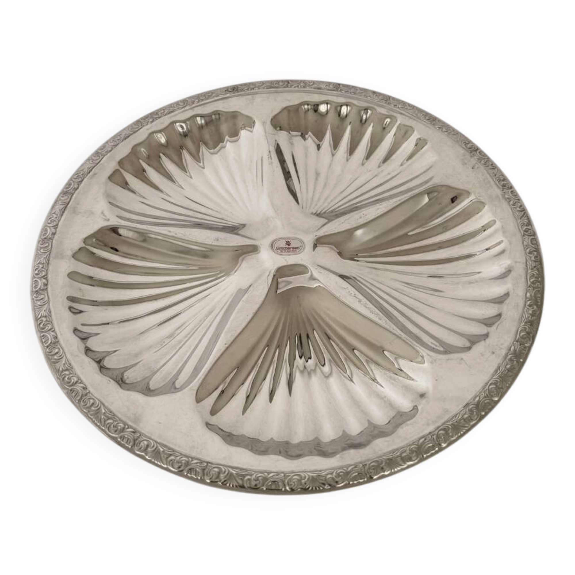 Cromargan stainless steel platter WMF vintage: mid-century modern style S