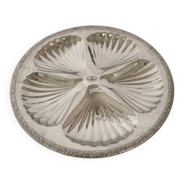 Plateau en acier inoxydable Cromargan WMF vintage : style moderne du milieu du siècle S