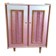 Vintage children's wardrobe wood and wicker
