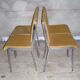 Set of 4 chrome metal chairs and 1970 fabric