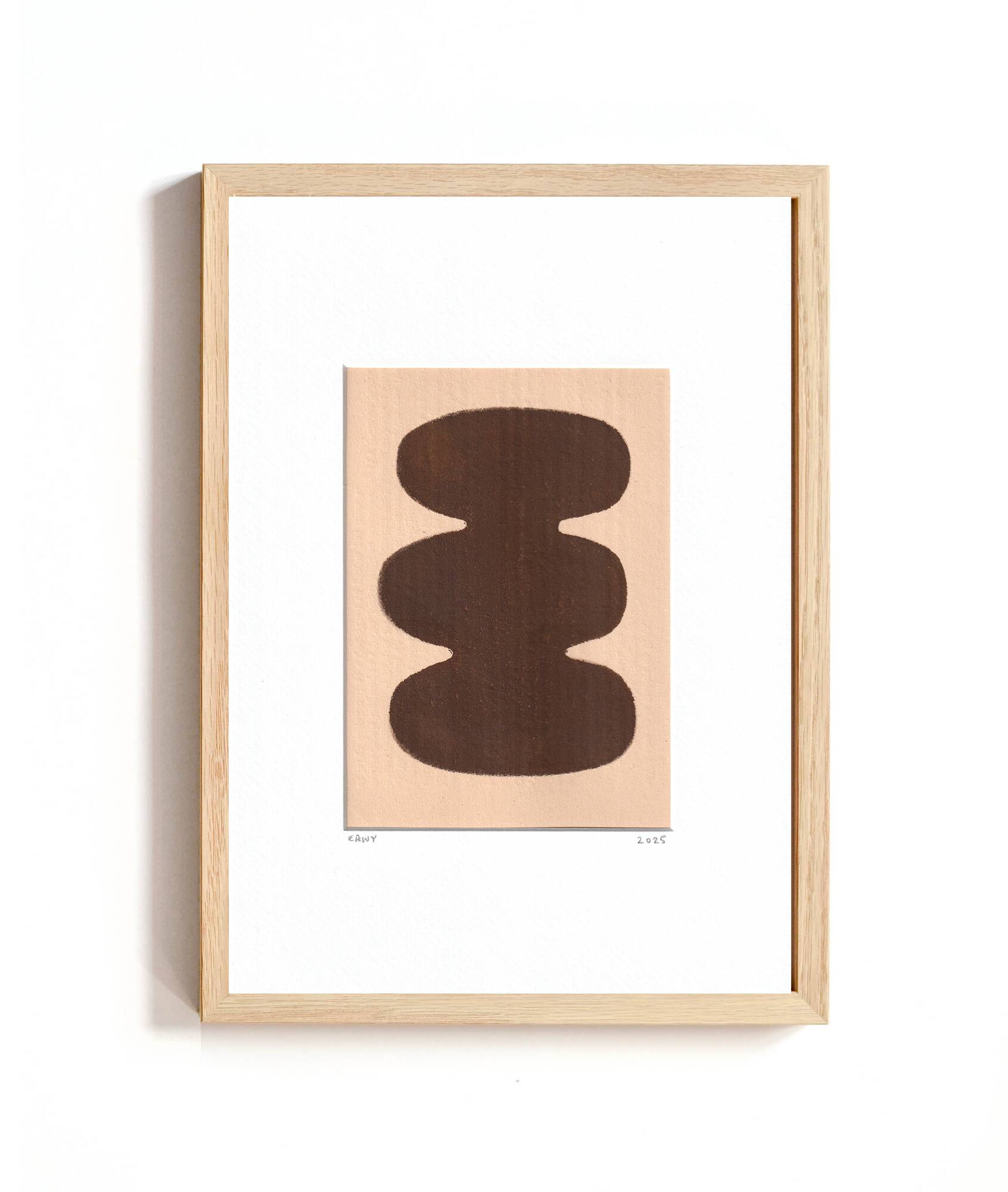 collection of 5 abstract paintings and collages on paper signed eawy