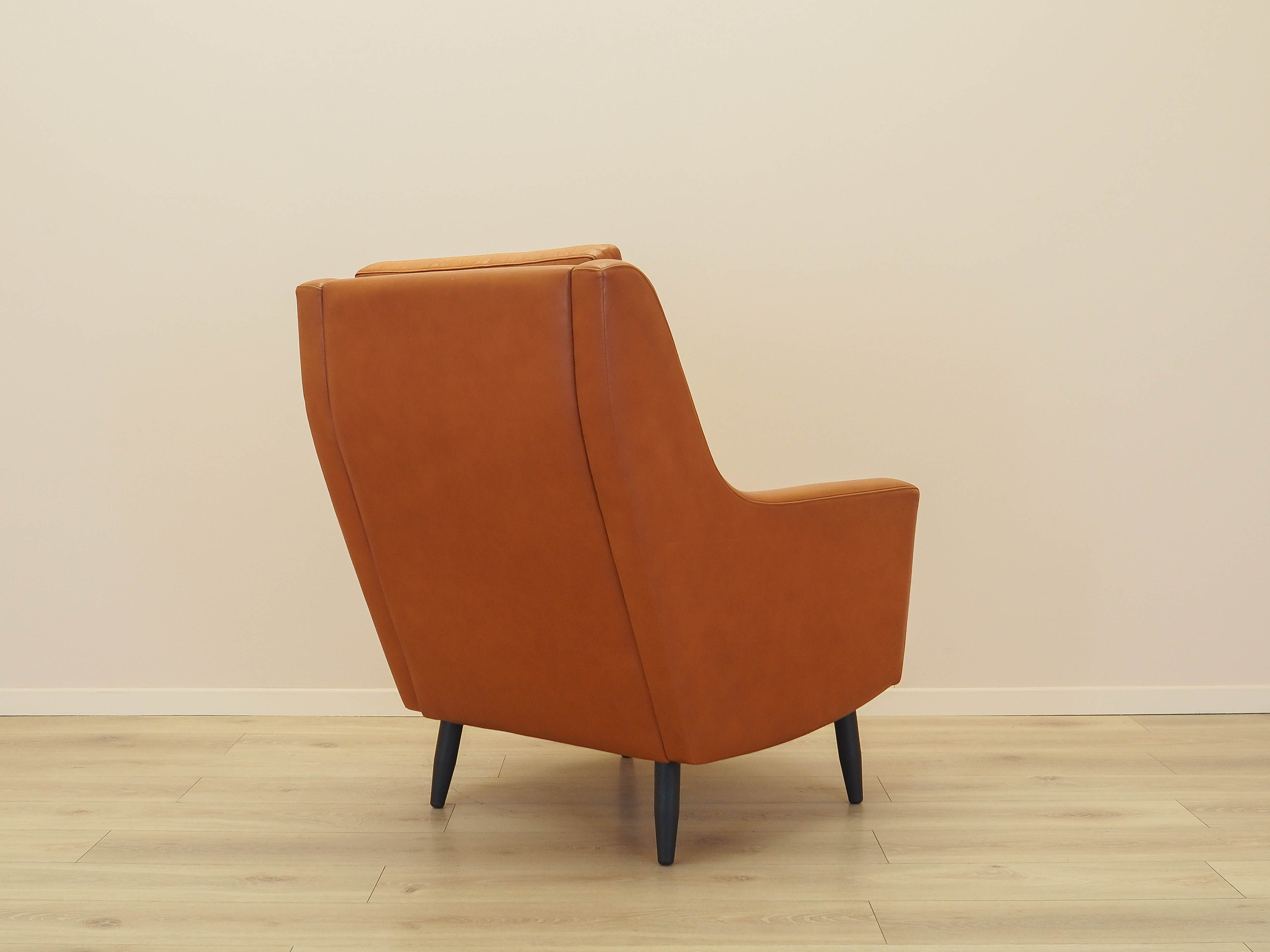 Orange armchair, Danish design, 1970s, made in Denmark