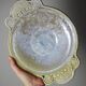 Vintage stoneware pocket bowl with crystalline glazes signed by Françoise Roussel.