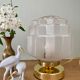 Vintage art deco globe table lamp in frosted glass