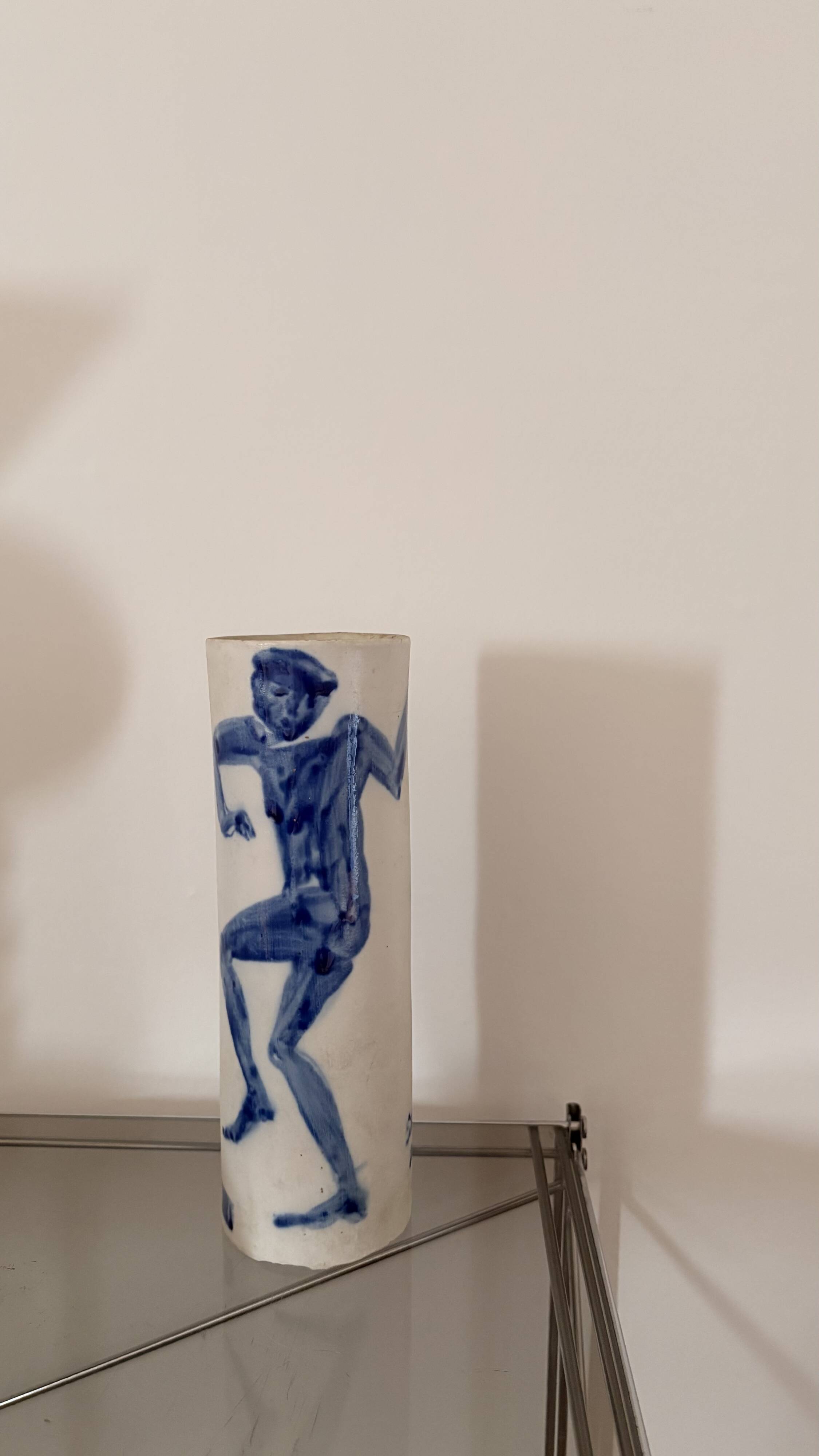 Ceramic vase signed Silvia Radu – dancer decoration, 1985