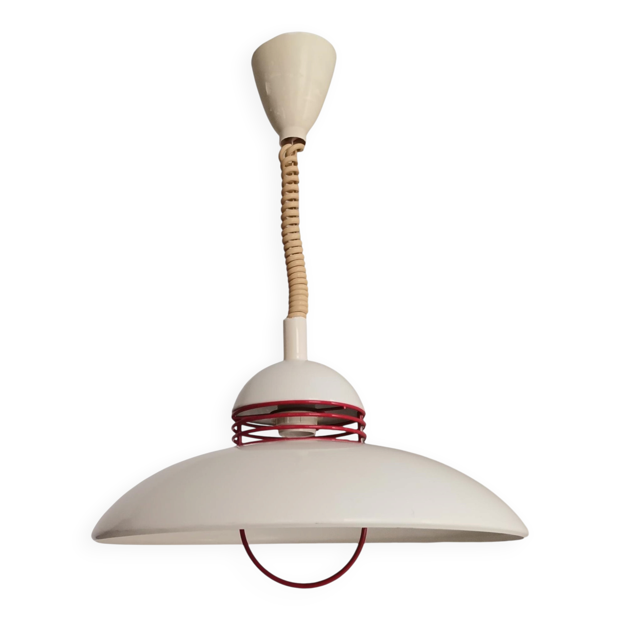Lampe soucoupe volante blanche scandinave