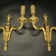 Pair of urn-shaped wall sconces in the Louis XVI style - gilded bronze