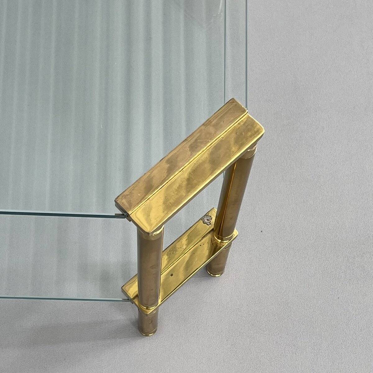 Brass and Glass Coffee Table, 1970s