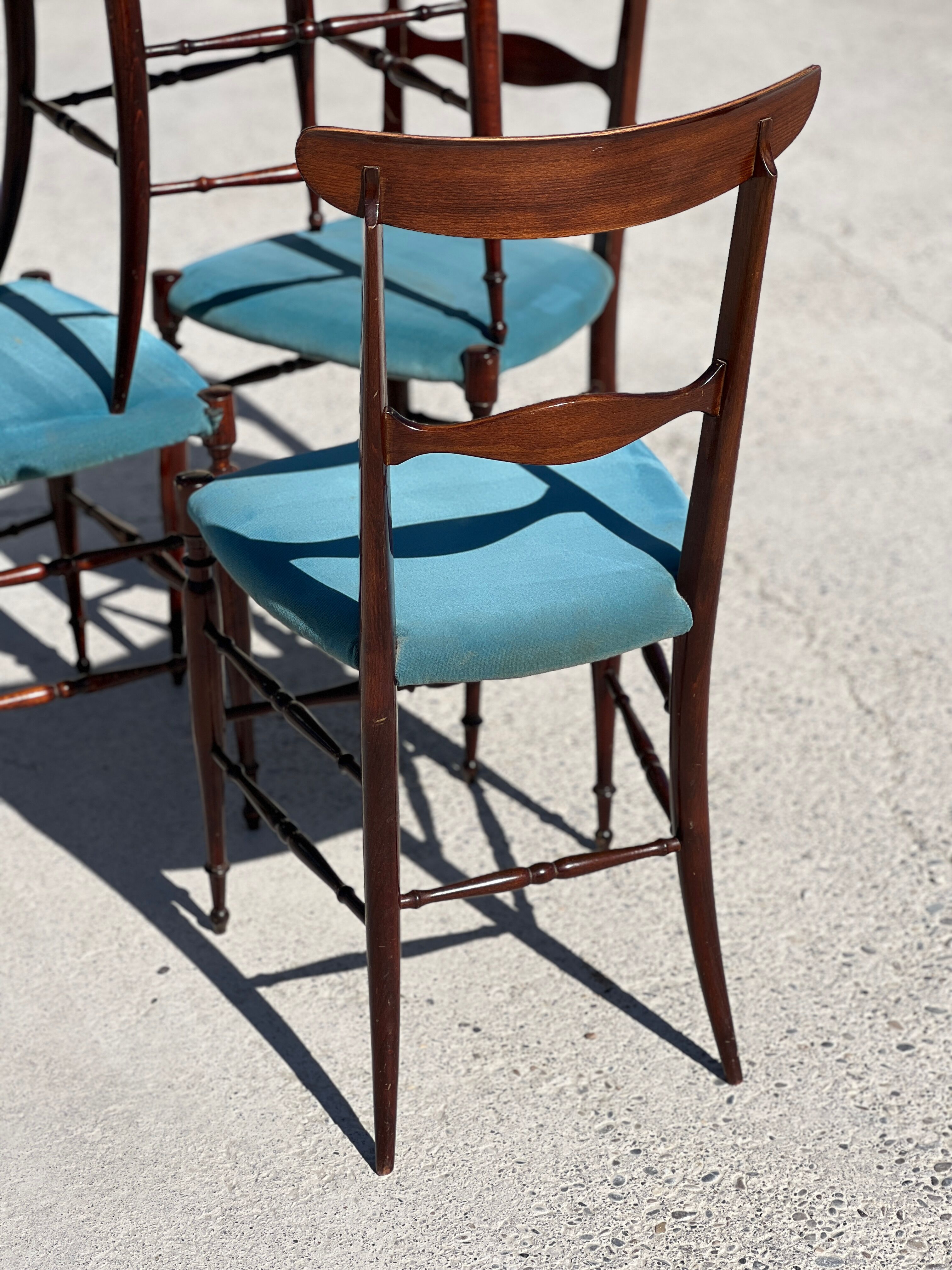 Set of 4 Campanino Chiavari chairs for Fratelli Levaggi 1950